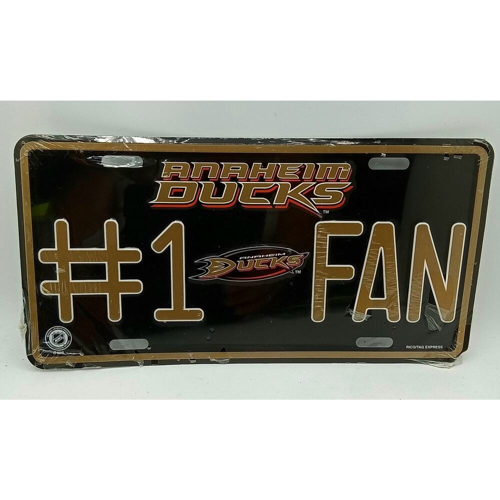 NHL Anaheim Duck Hockey #1 Fan License Plate
